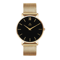 Gold and Black "KM" Watch