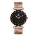 Rose Gold and Black "KM" Watch